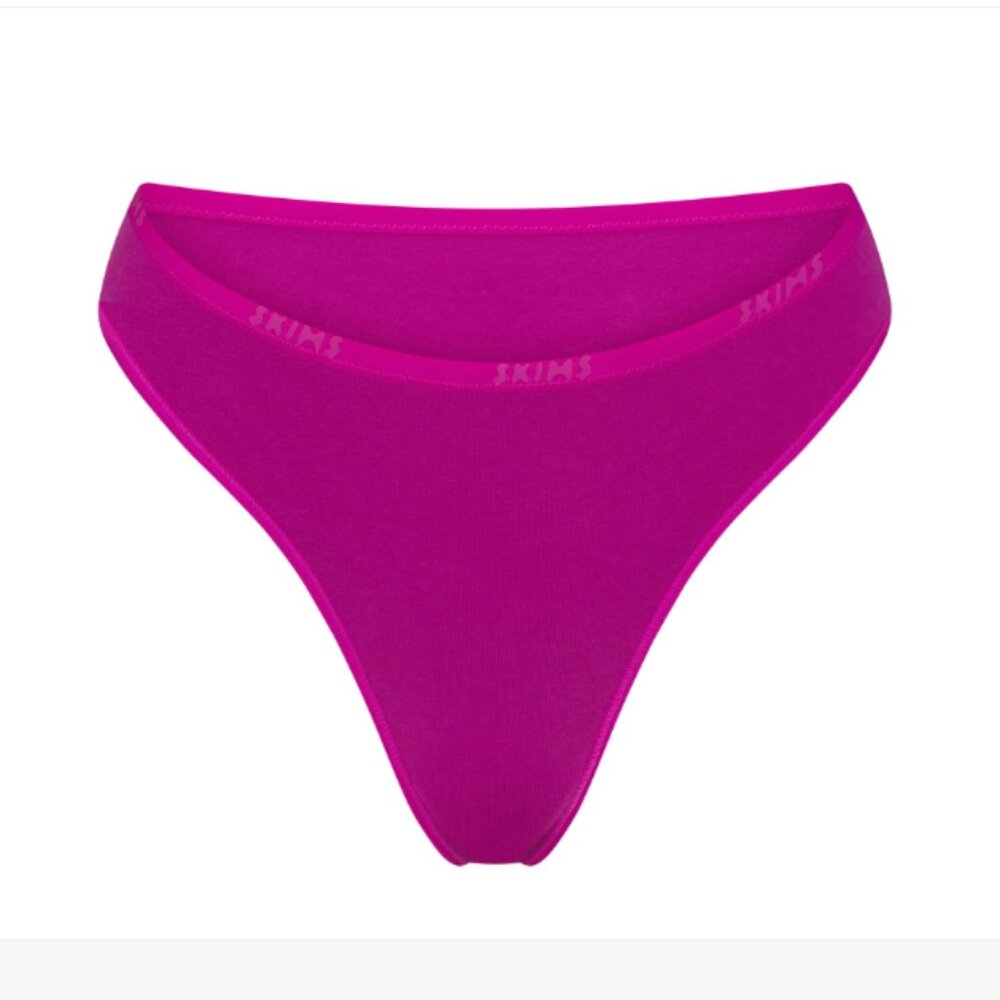 SKIMS COTTON LOGO HIGH LEG BIKINI